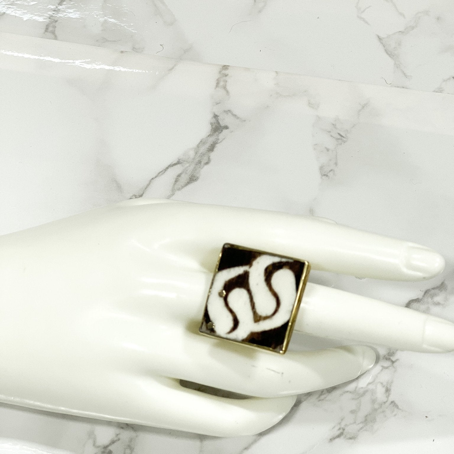 Bone Square Ring - Trufacebygrace