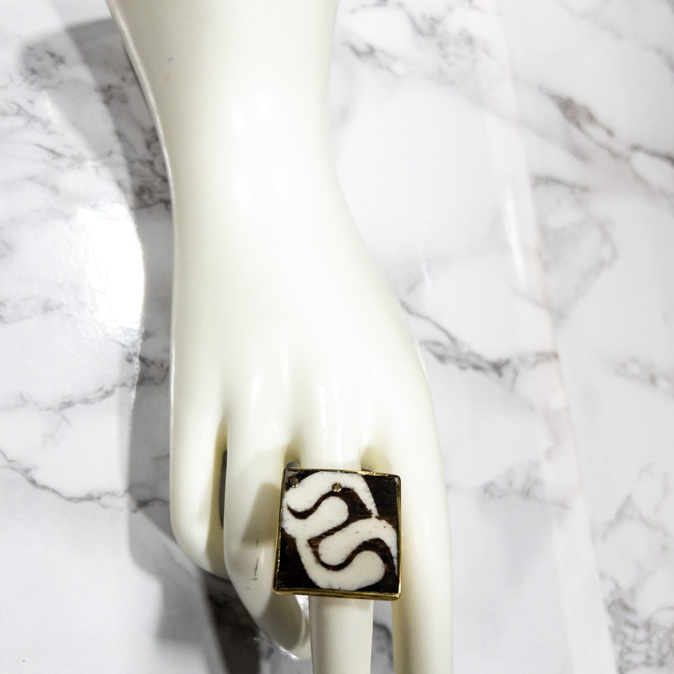 Bone Square Ring - Trufacebygrace