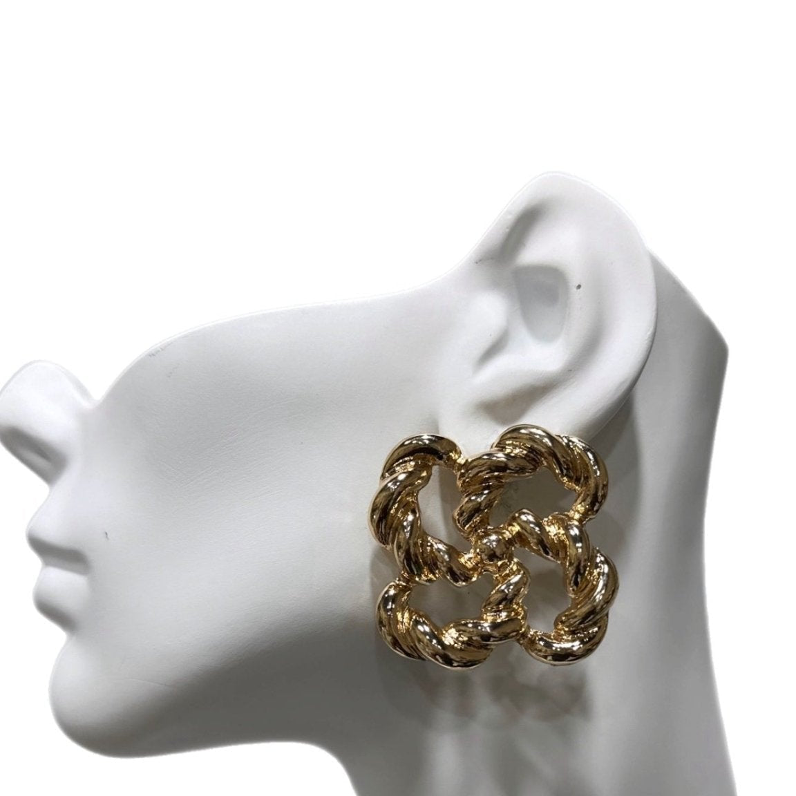Braided Square Earrings - Trufacebygrace