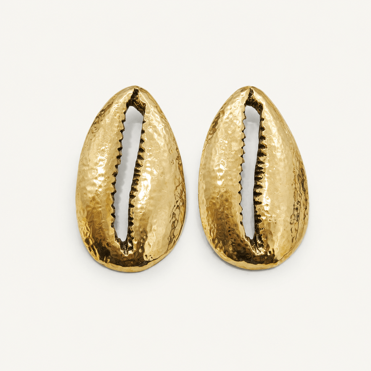 Brass Cowry Earrings - Trufacebygrace