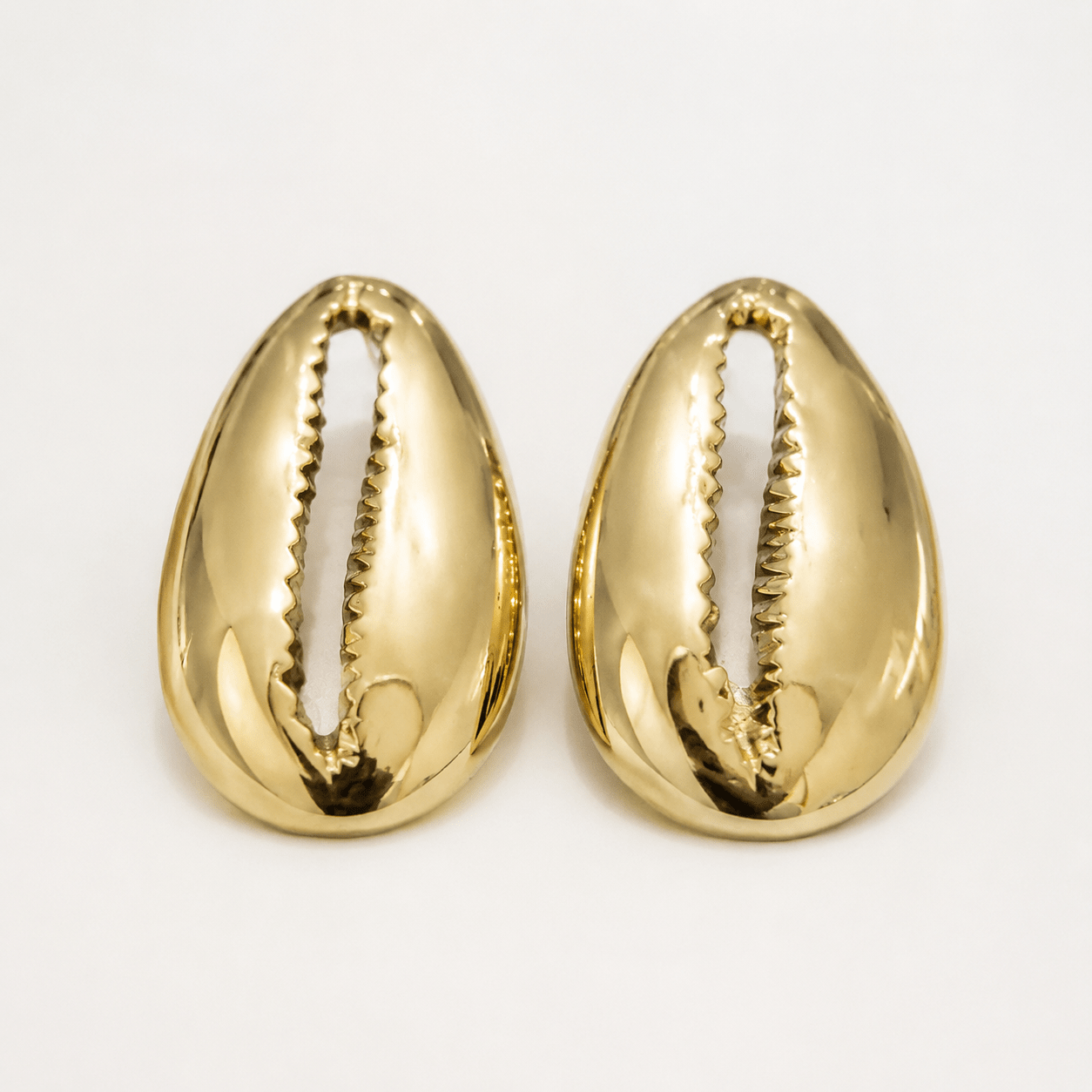 Brass Cowry Earrings - Trufacebygrace