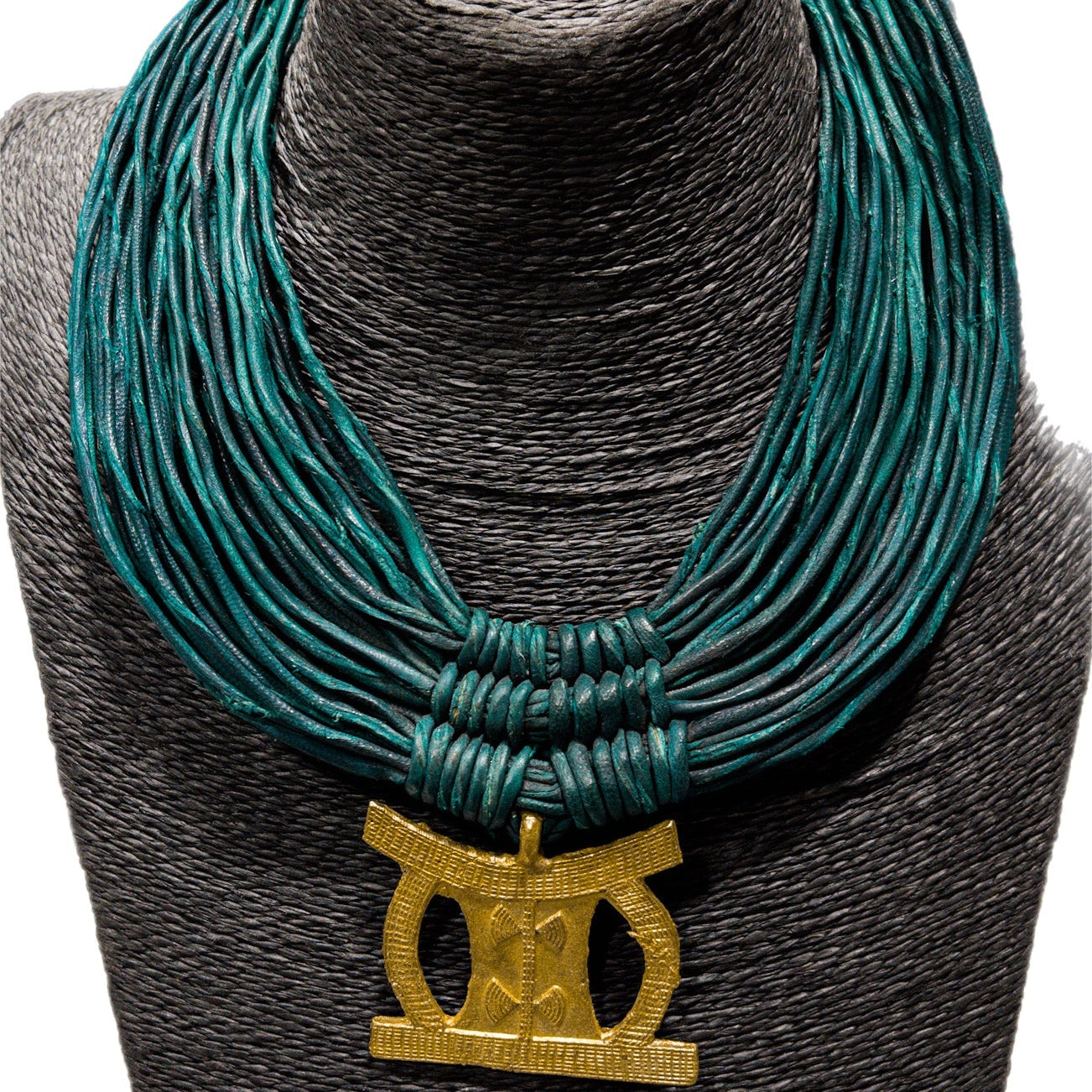 Bronze Stool Busia Genuine leather Necklace - Trufacebygrace