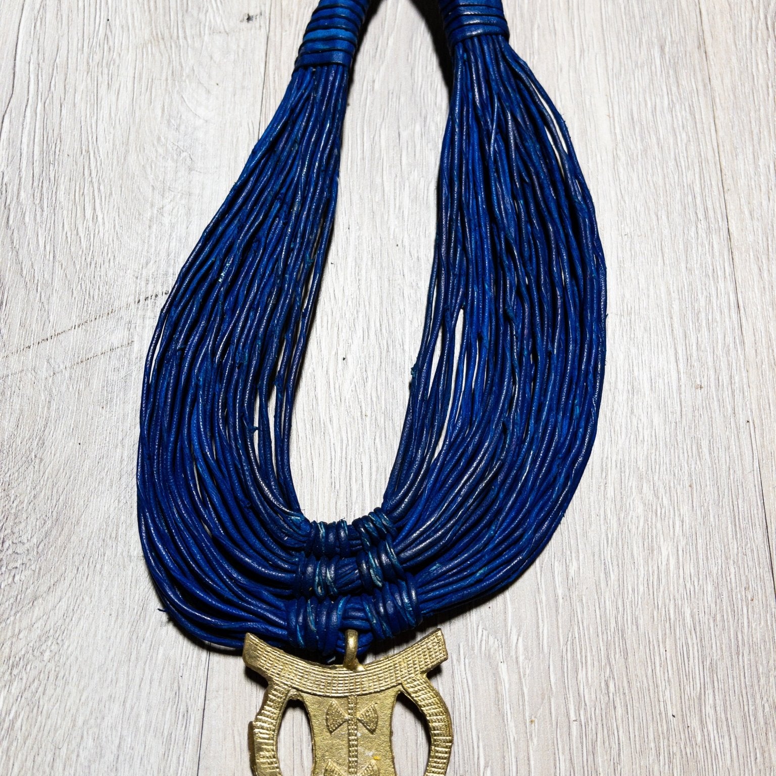 Bronze Stool Busia Genuine leather Necklace - Trufacebygrace