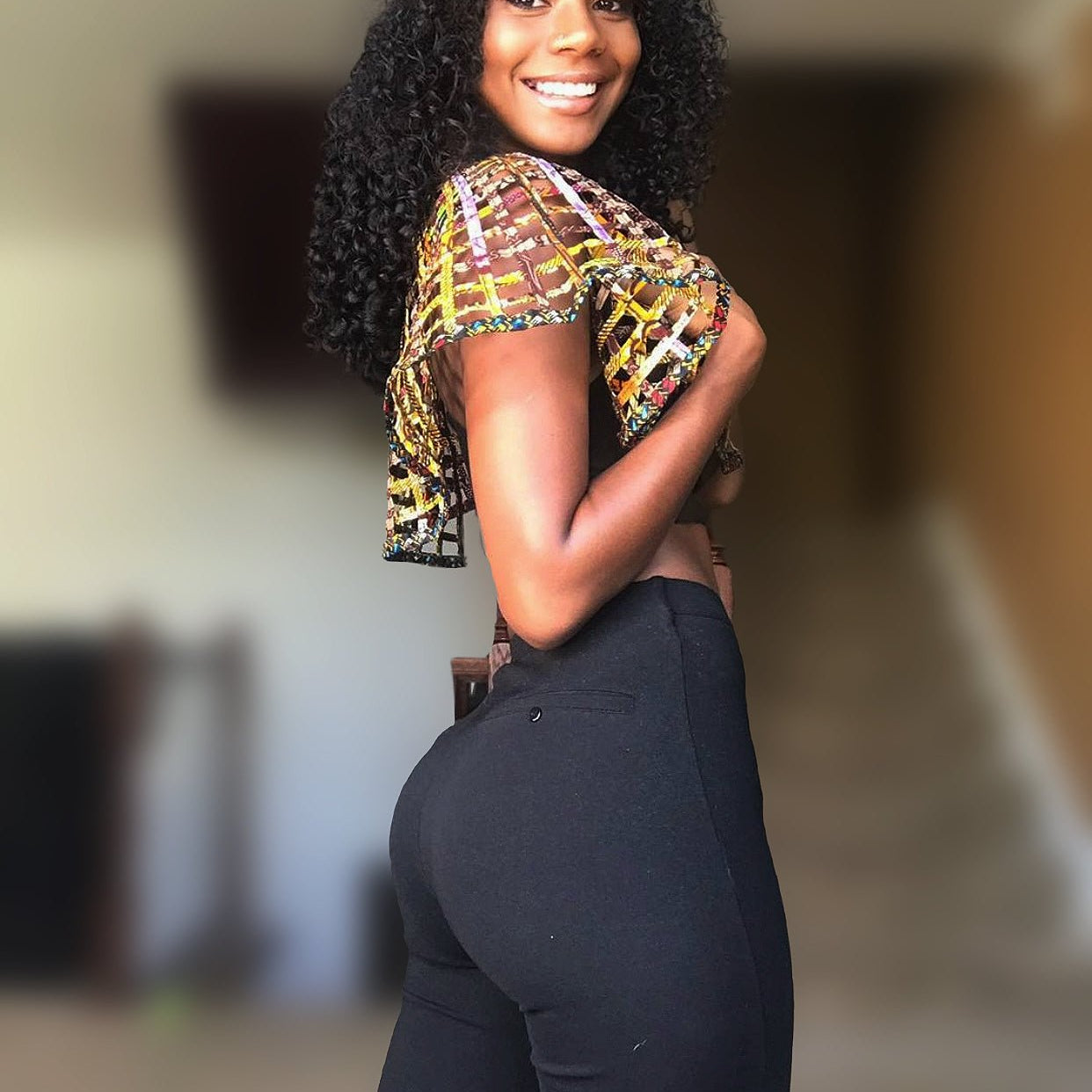 Brownish Gold Medium laced Ankara cape - Trufacebygrace