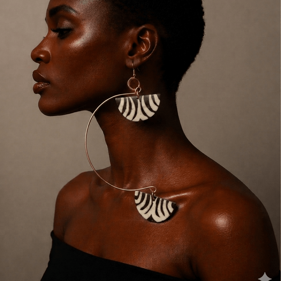 C curve Arc Bone Earrings - Trufacebygrace