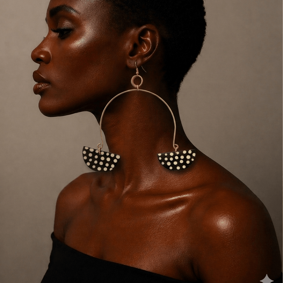 C curve Arc Bone Earrings - Trufacebygrace