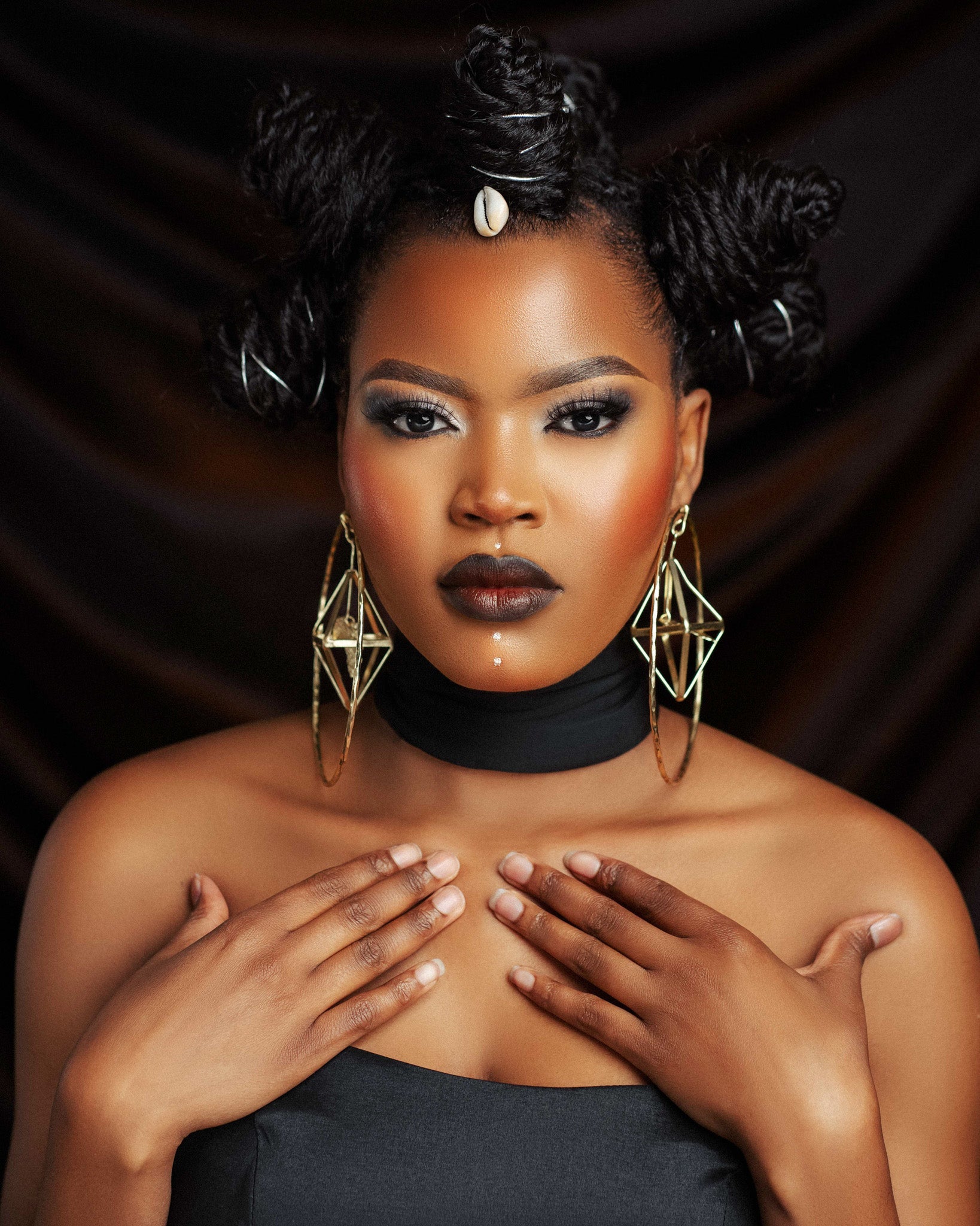 Cage Not Africa brass Earrings - Trufacebygrace