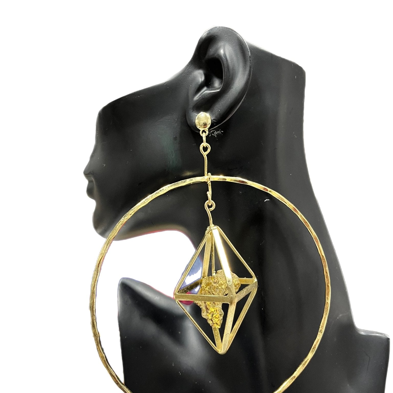 Cage Not Africa brass Earrings - Trufacebygrace