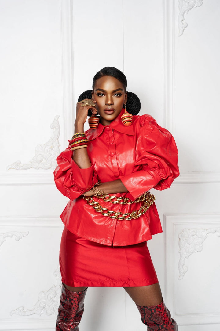 Chic Faux puff sleeve Jacket Top - Trufacebygrace