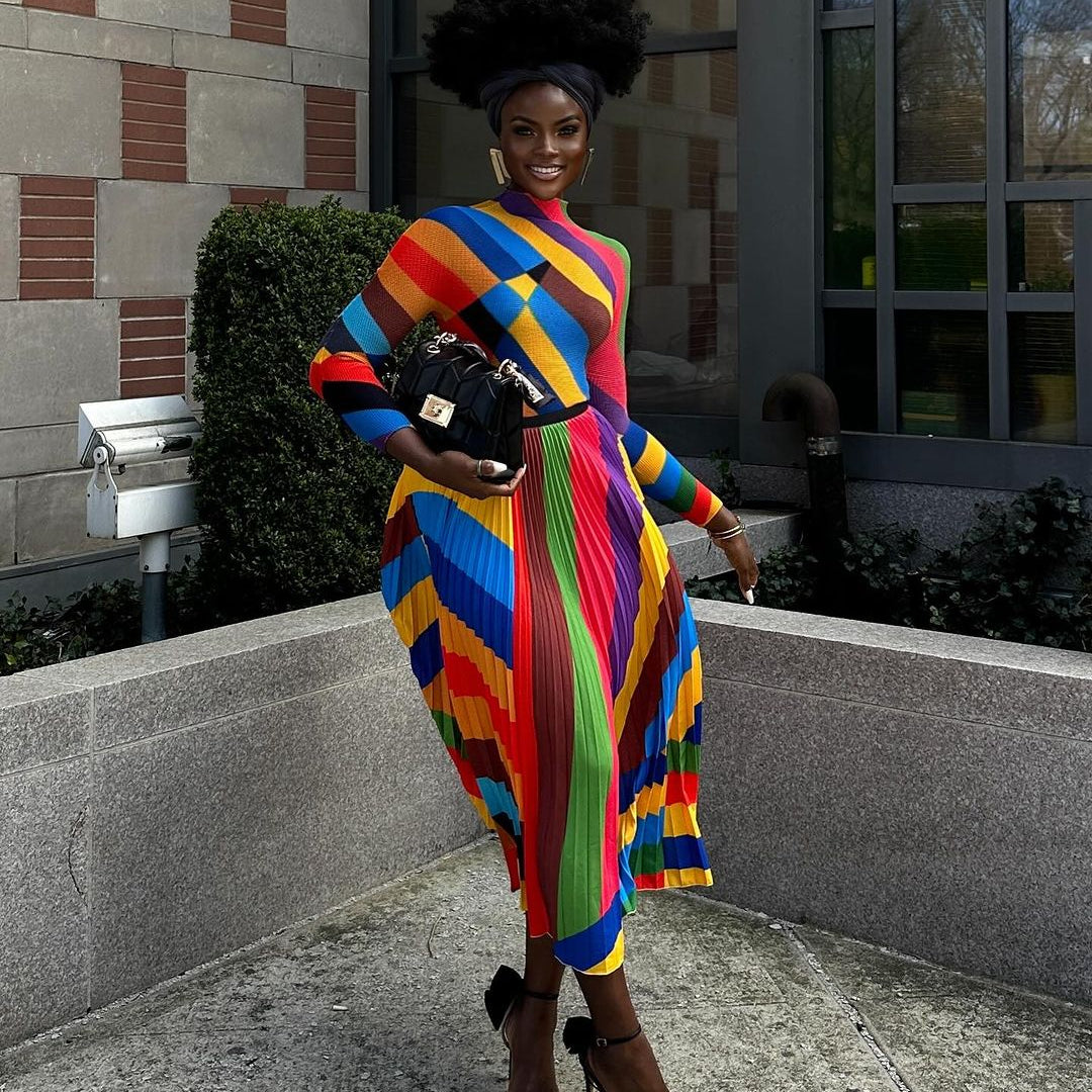 Chromatic Charm Skirt and Top Set - Trufacebygrace