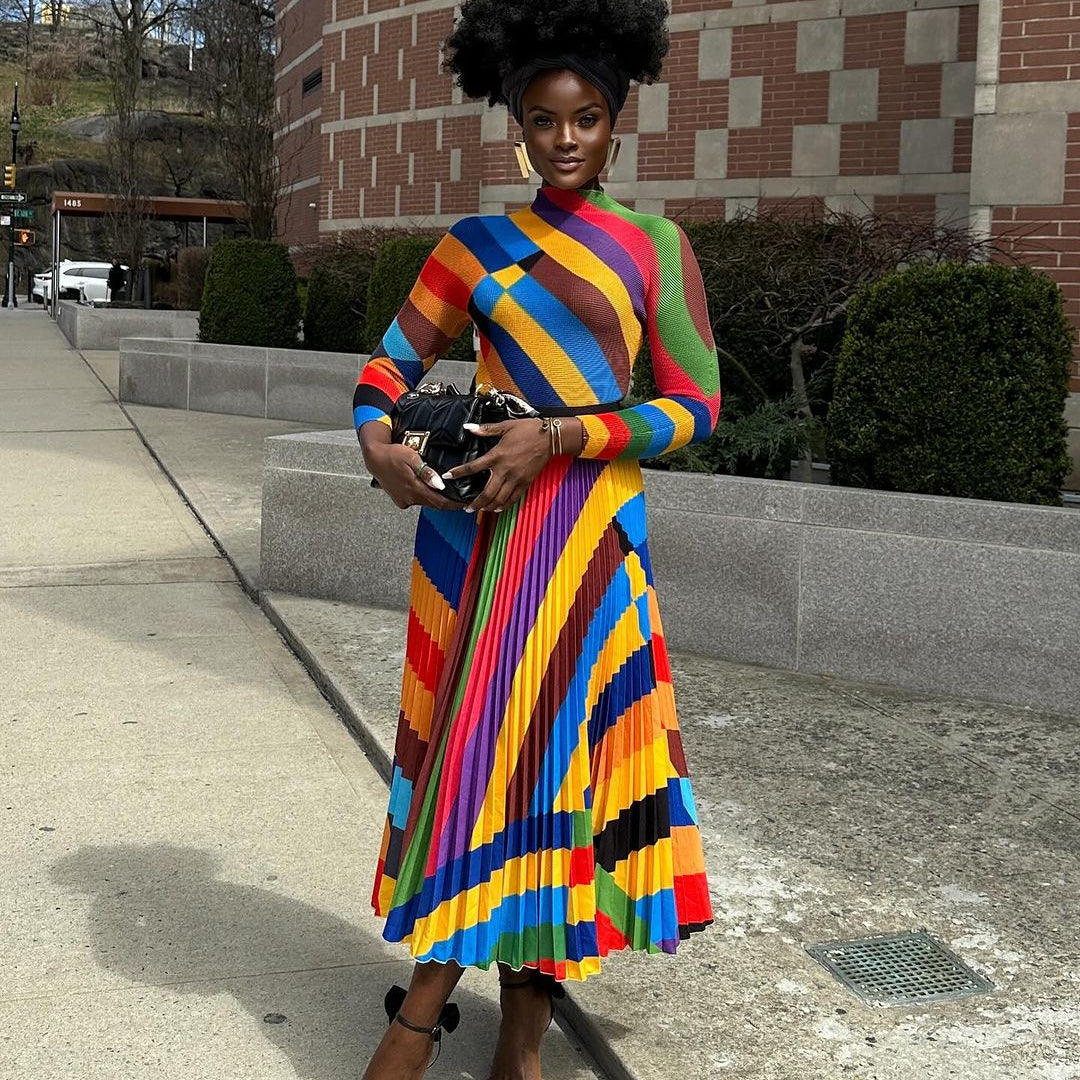 Chromatic Charm Skirt and Top Set - Trufacebygrace