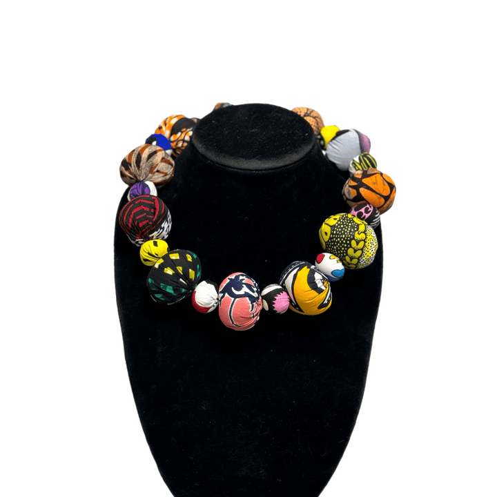 Chunky Ankara Balls Necklace - Trufacebygrace