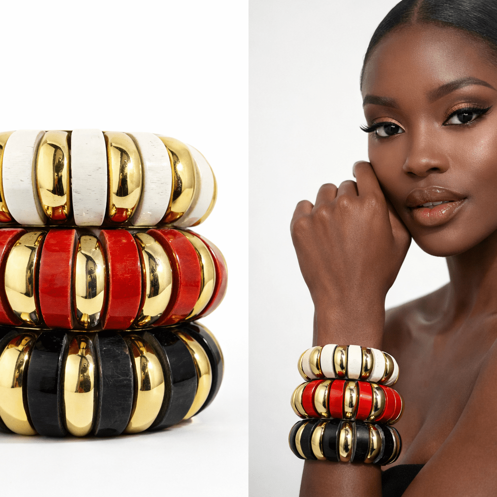 Chunky Vintage Gold Ridges Bracelet - Trufacebygrace