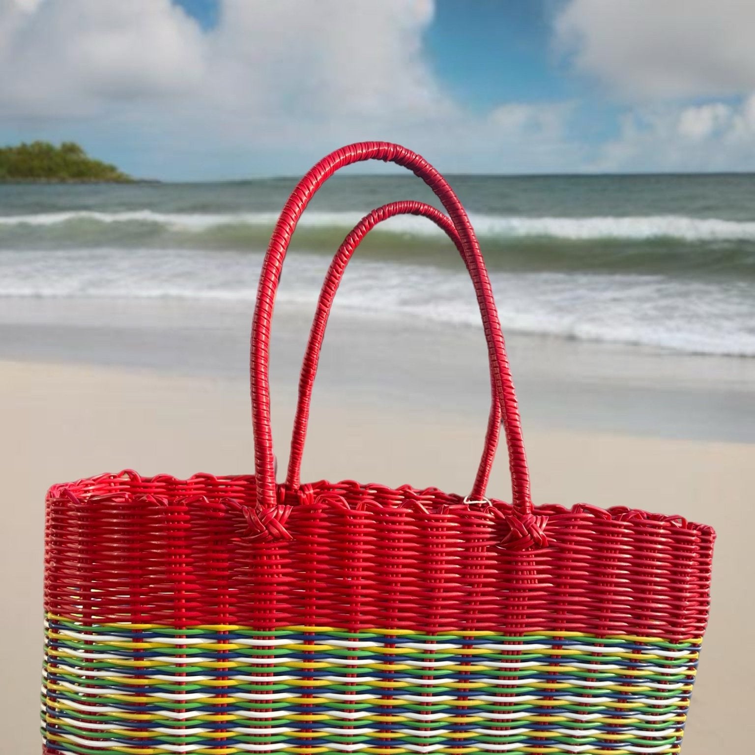Coral Reef Woven Beach Bags - Trufacebygrace