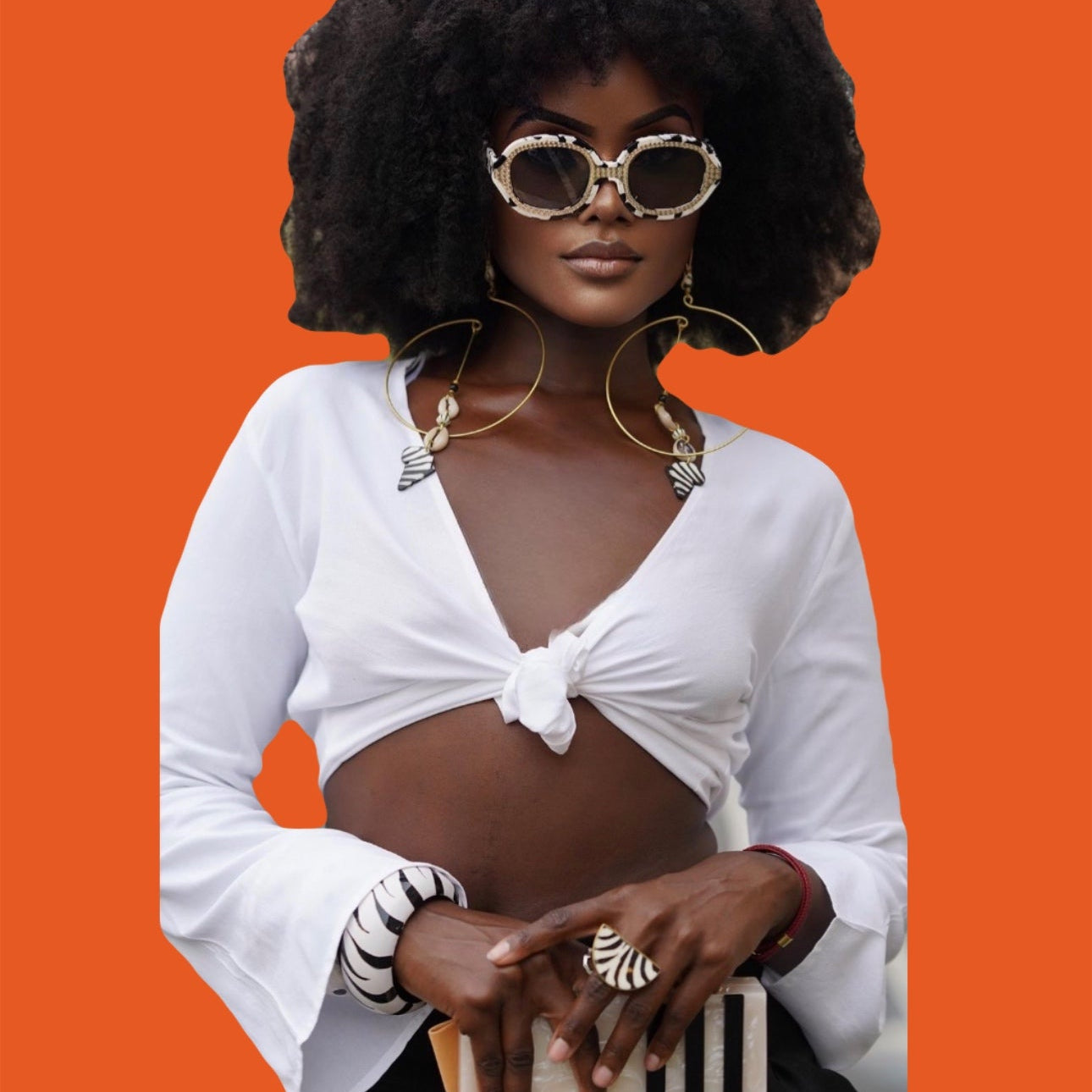 Cowrie Za Kiafrika Statement Earring - Trufacebygrace