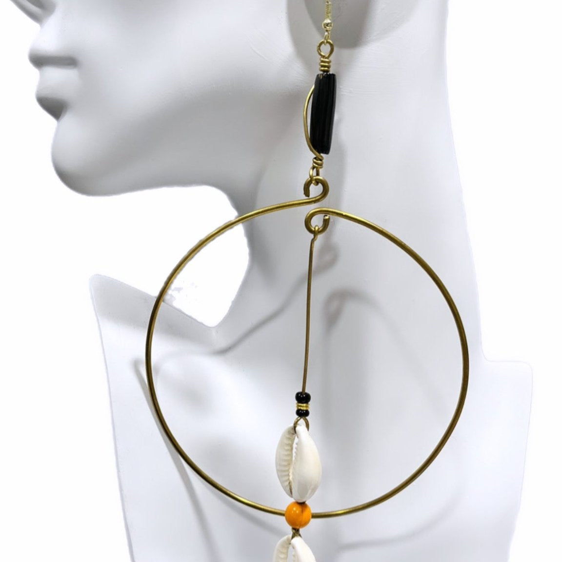 Cowrie Za Kiafrika Statement Earring - Trufacebygrace