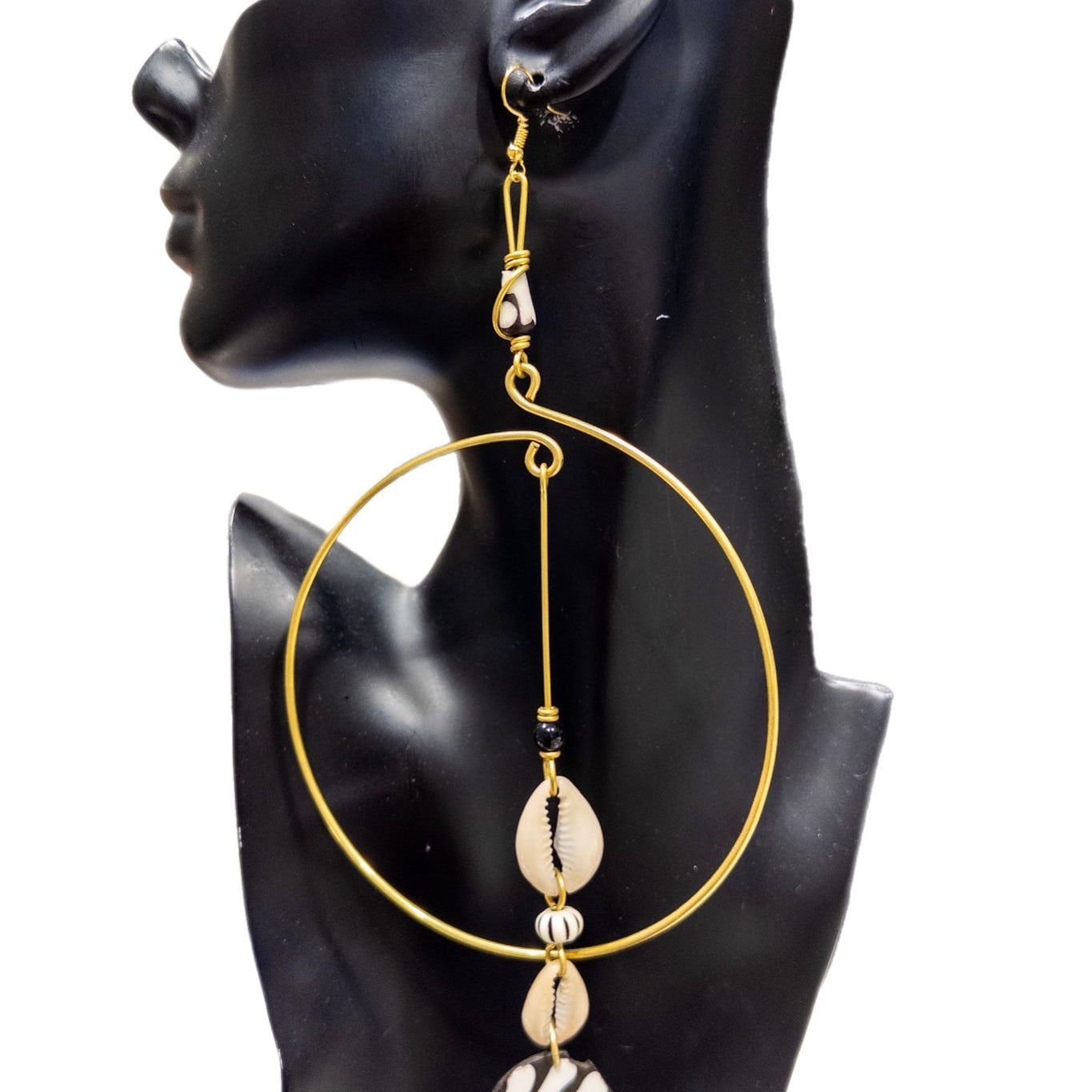 Cowrie Za Kiafrika Statement Earring - Trufacebygrace