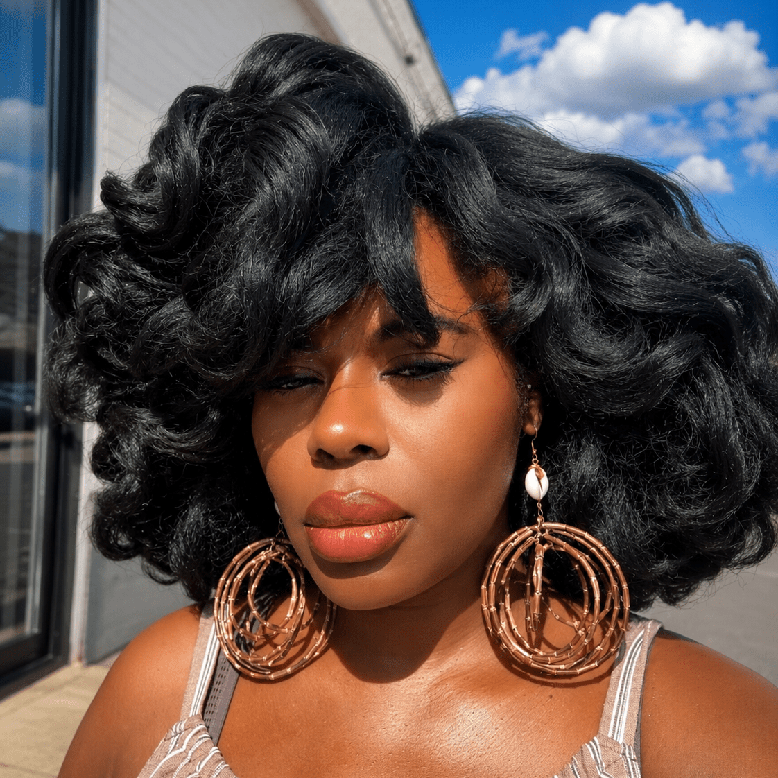 Cowry and Multi-layered Bamboo Earrings - Trufacebygrace