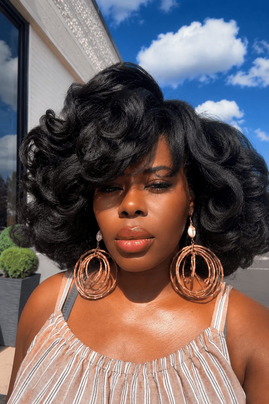 Cowry and Multi-layered Bamboo Earrings - Trufacebygrace