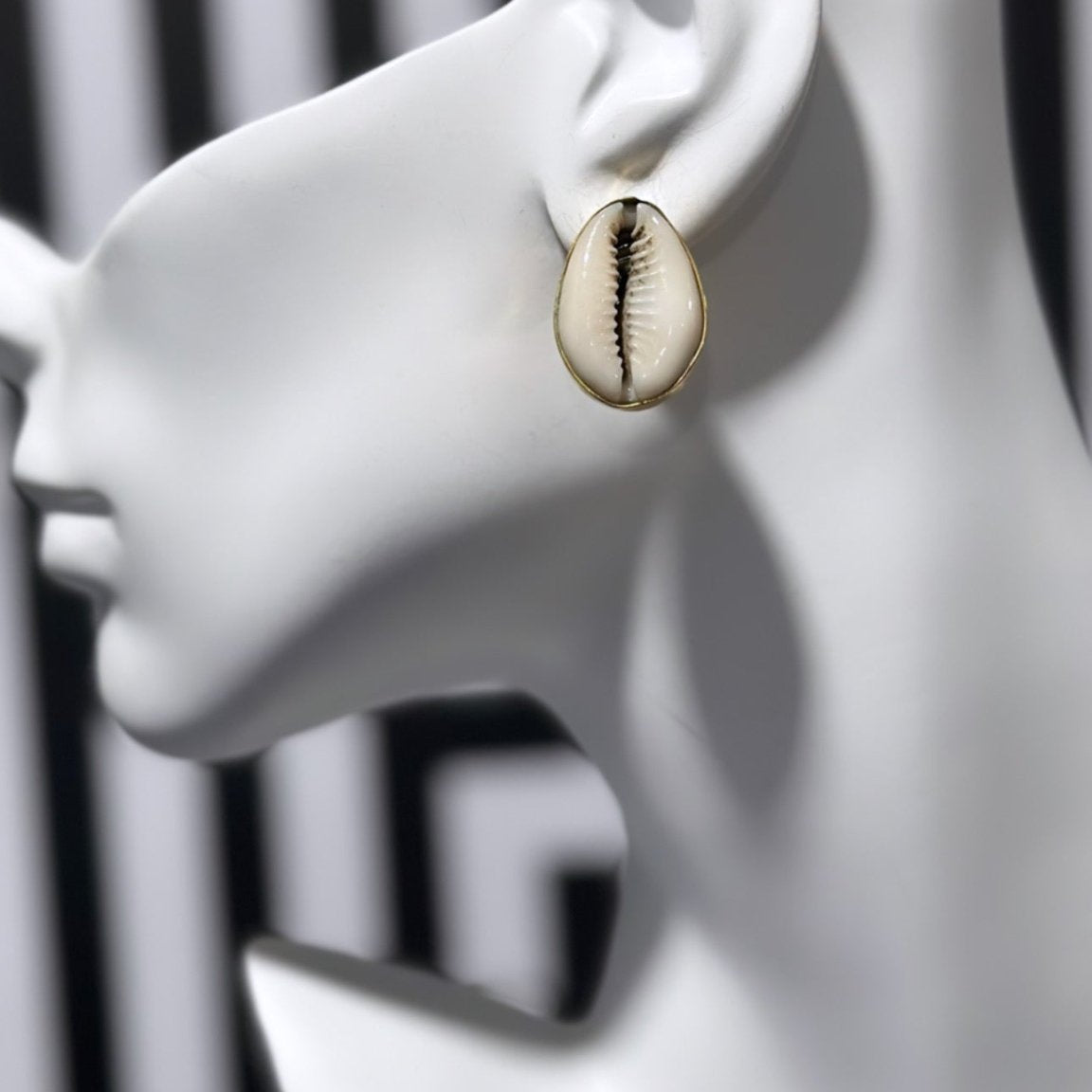 Cowry baako shell Stud Earrings - Trufacebygrace
