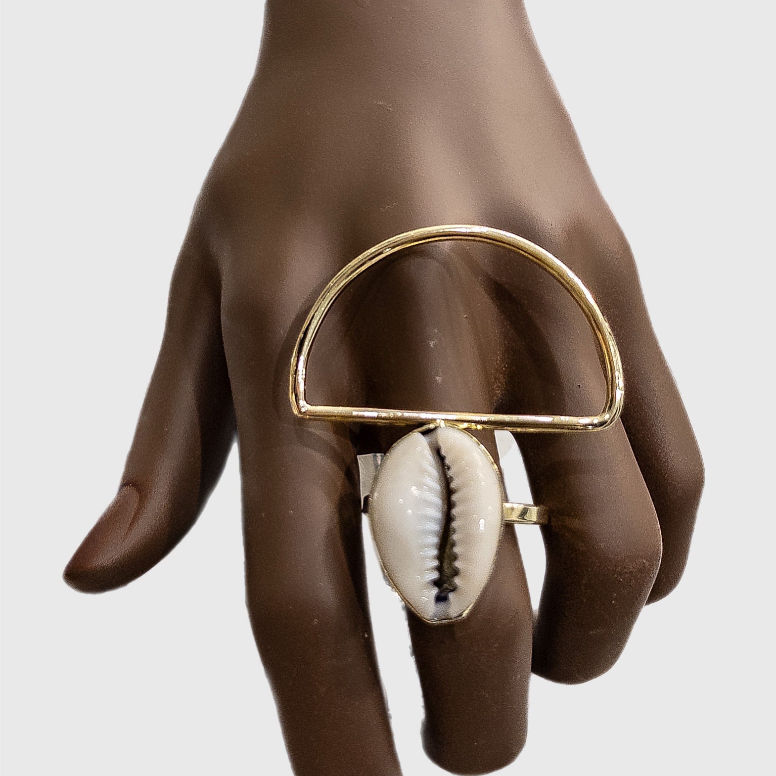 Cowry Crescent Statement Ring - Trufacebygrace