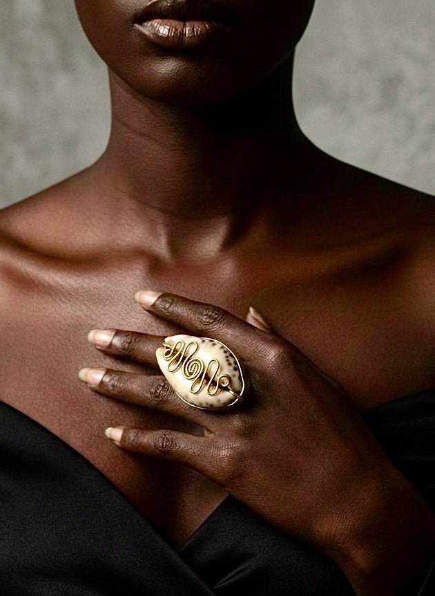 Cowry Heirloom adjustable ring - Trufacebygrace