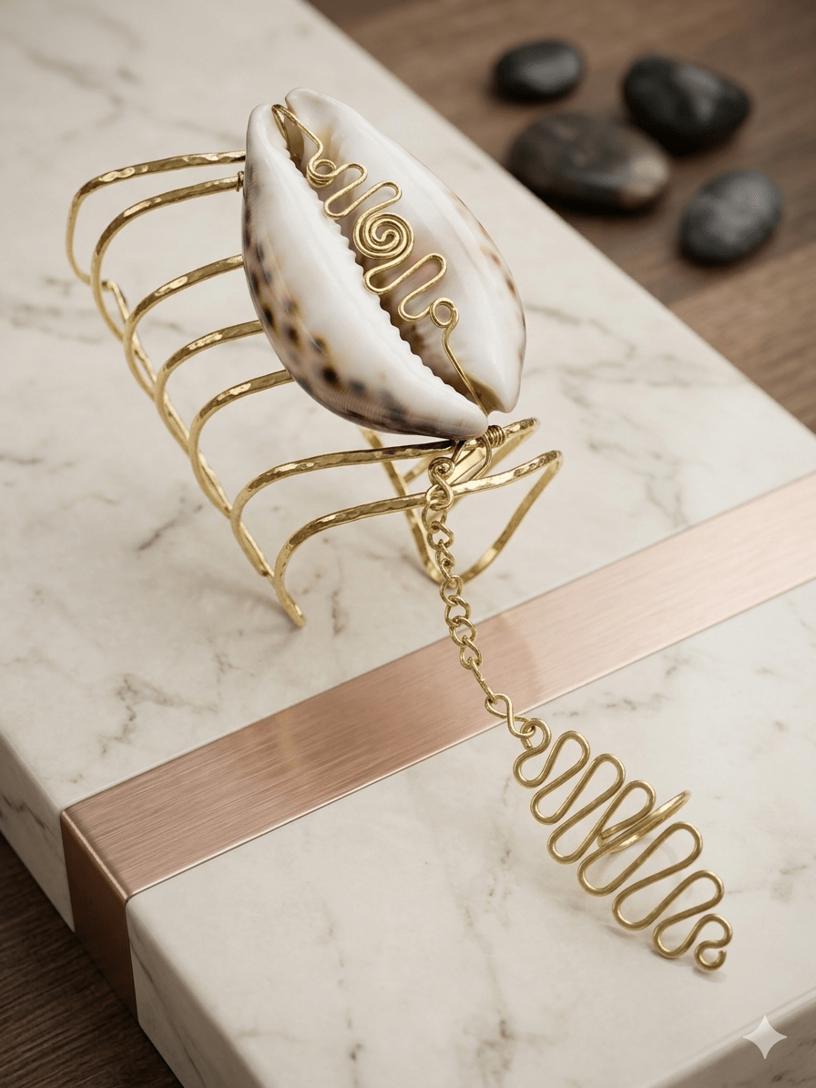 Cowry Ne Brass Bracelet - Trufacebygrace