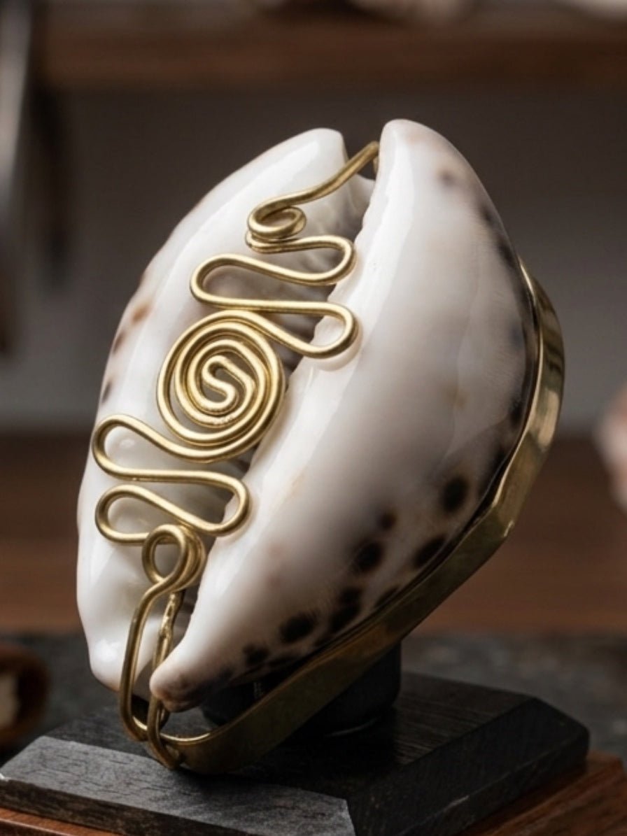 Cowry Ne Brass Wire Ring - Trufacebygrace