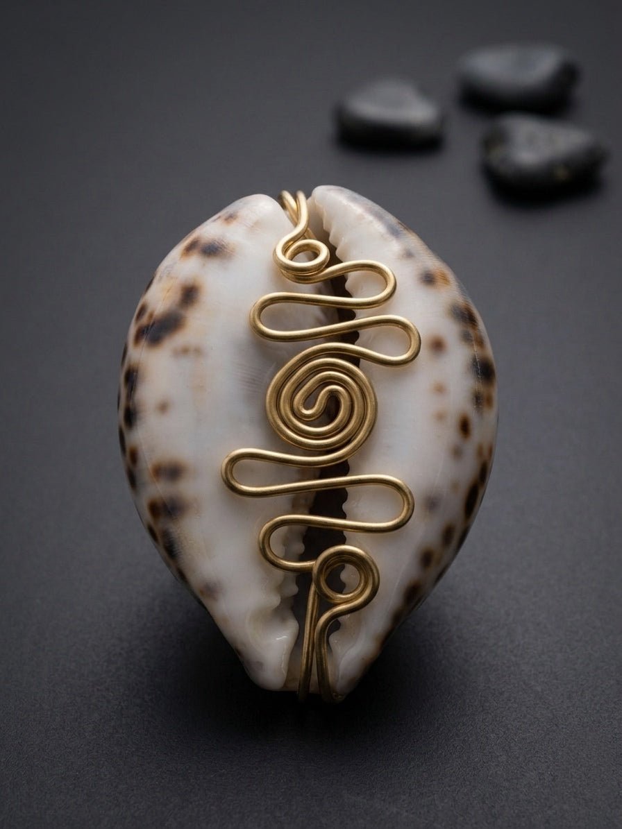 Cowry Ne Brass Wire Ring - Trufacebygrace