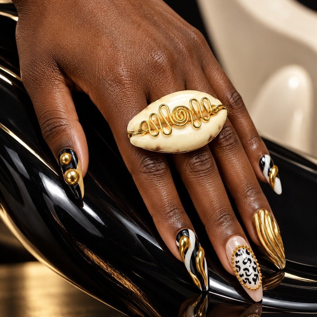 Cowry Ne Brass Wire Ring - Trufacebygrace
