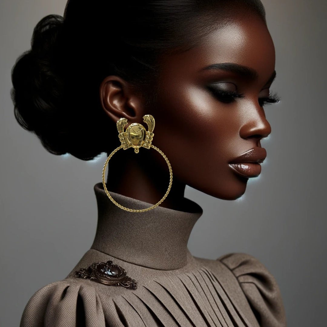 Crab stud statement Earrings - Trufacebygrace
