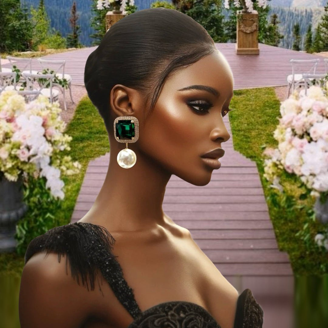 Crystal and Drop Pearl Clip on Earrings - Trufacebygrace