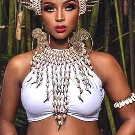 Custom Cowry shell Zulu hat - Trufacebygrace