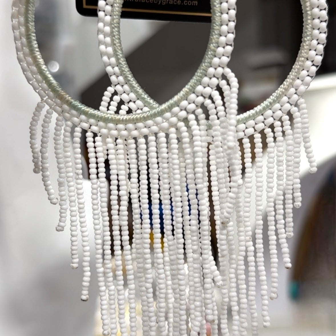 Dar Salaam Hand Crochet beaded Earrings - Trufacebygrace