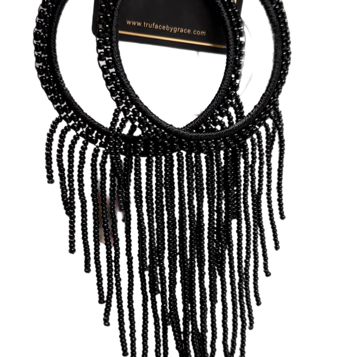 Dar Salaam Hand Crochet beaded Earrings - Trufacebygrace