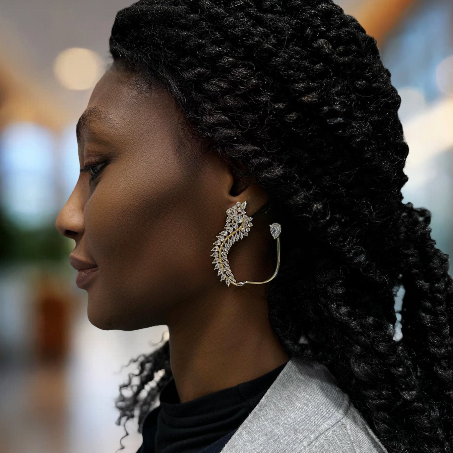 Dede Zirconia Ear cuff/ Earring - Trufacebygrace
