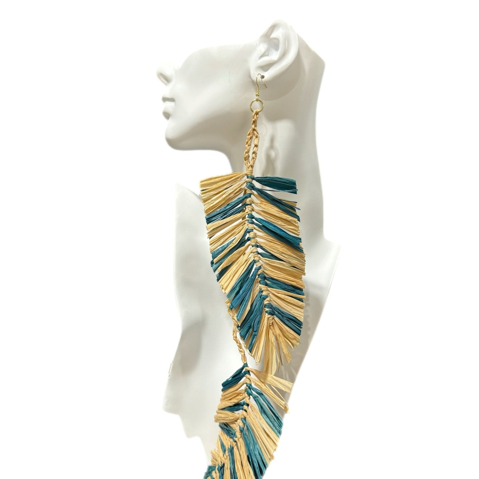 Desert Palm Raffia Earrings - Trufacebygrace