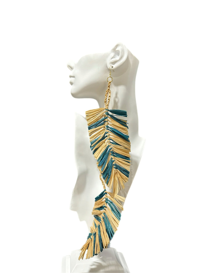 Desert Palm Raffia Earrings - Trufacebygrace