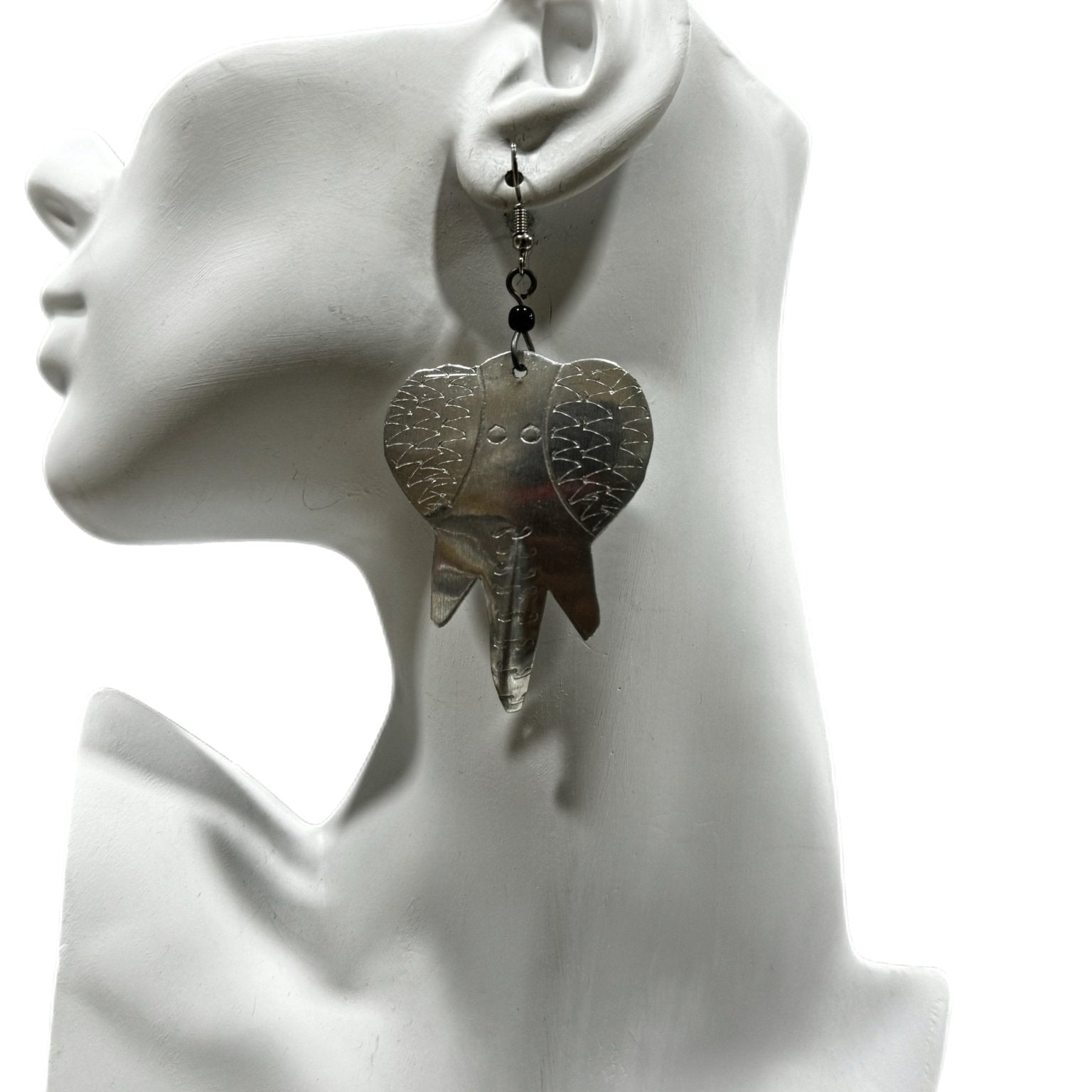 Elephant head solid Brass Earrings - Trufacebygrace