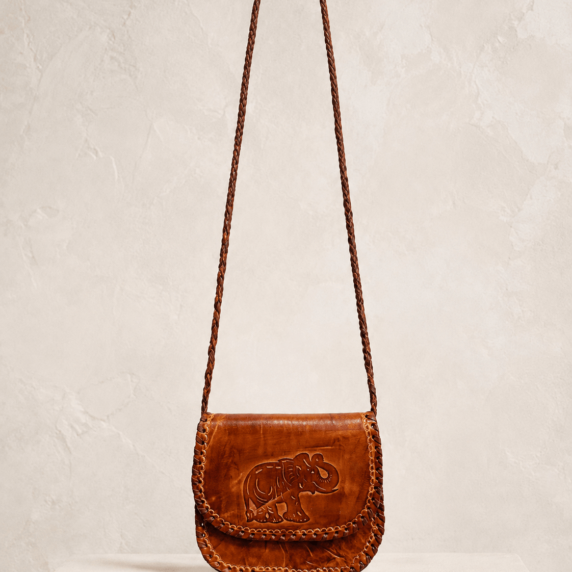 Elephant Mini Leather Crossbody Bag - Trufacebygrace