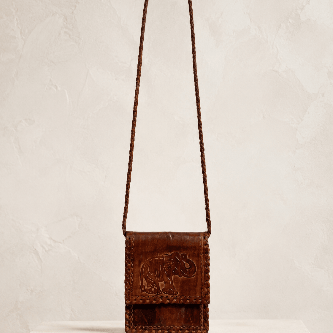 Elephant Mini Leather Crossbody Bag - Trufacebygrace