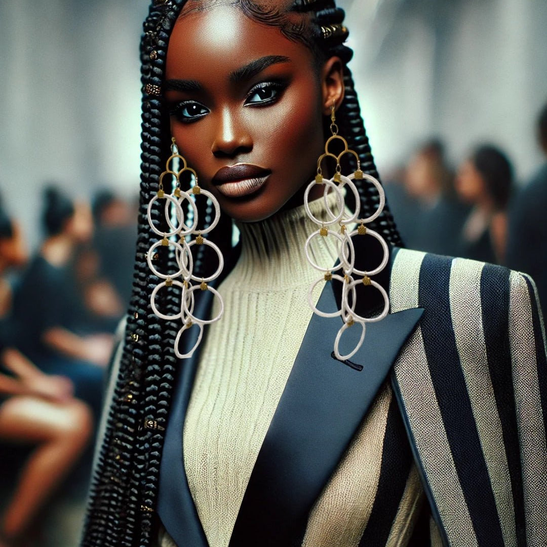 Emuyɛha Yarn Loop 3 Tier Dangling Earring - Trufacebygrace