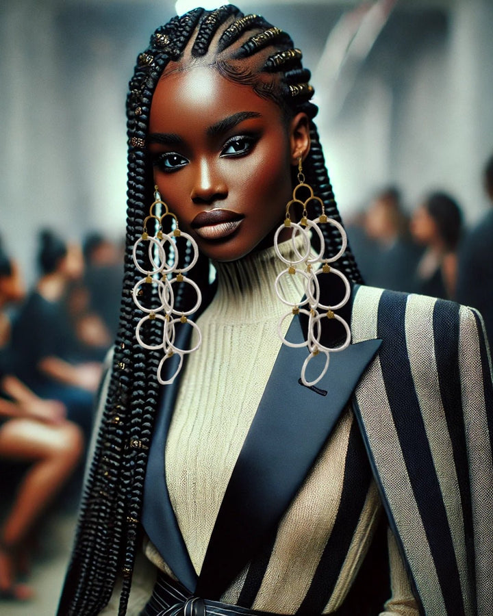 Emuyɛha Yarn Loop 3 Tier Dangling Earring - Trufacebygrace