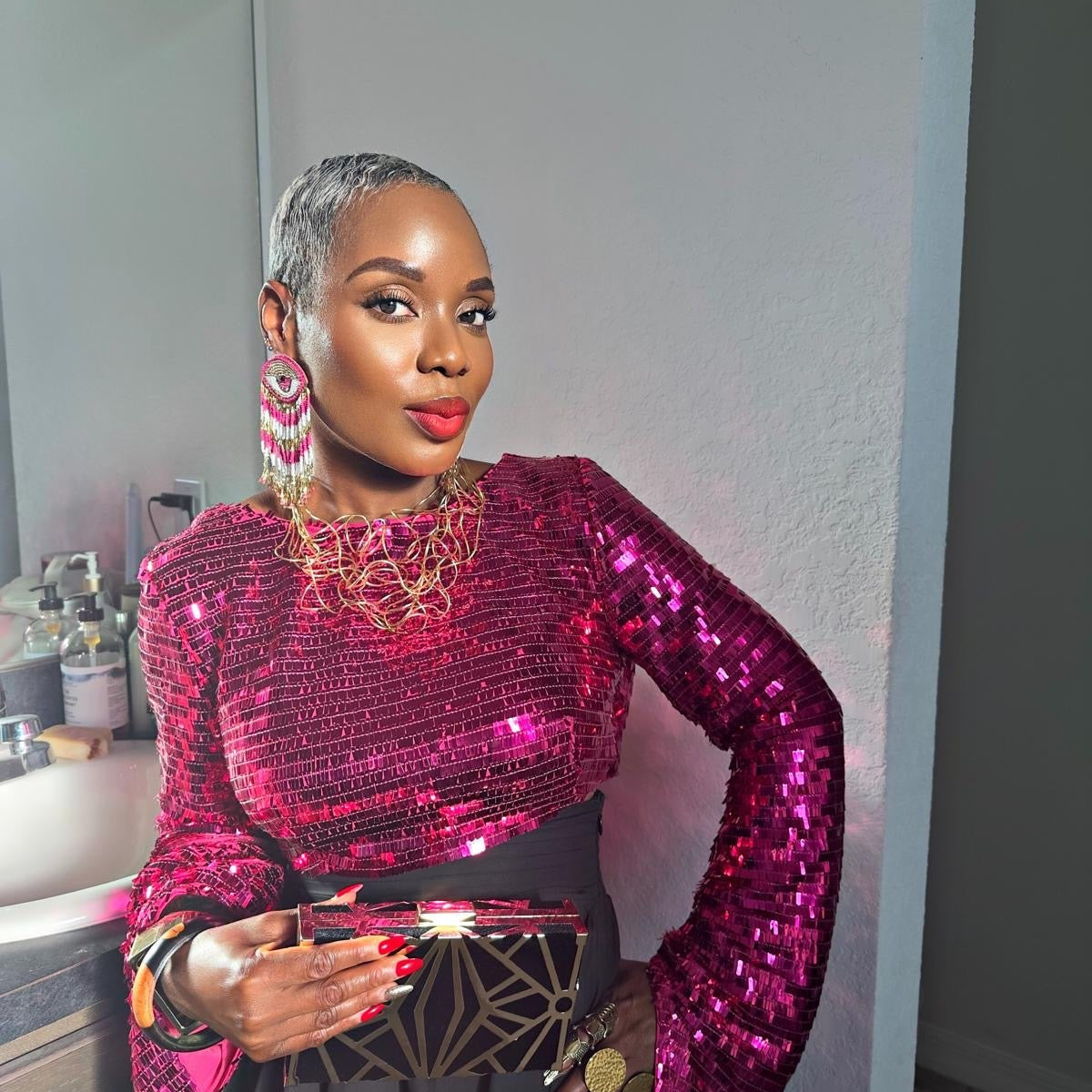 Eni Beaded Drop Earrings - Trufacebygrace