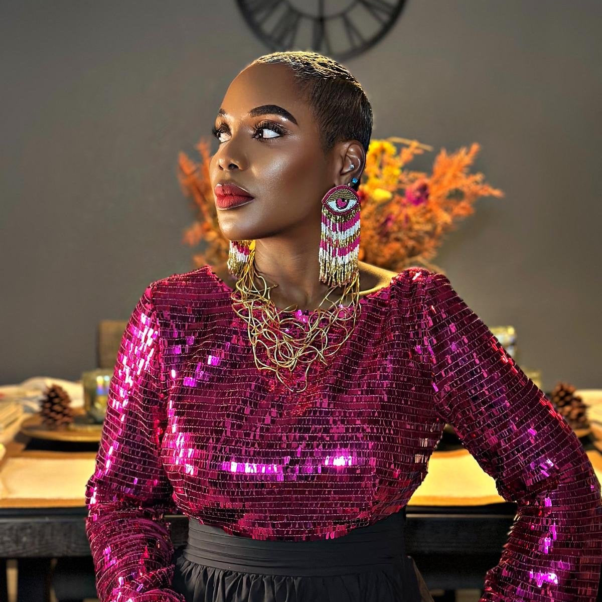 Eni Beaded Drop Earrings - Trufacebygrace