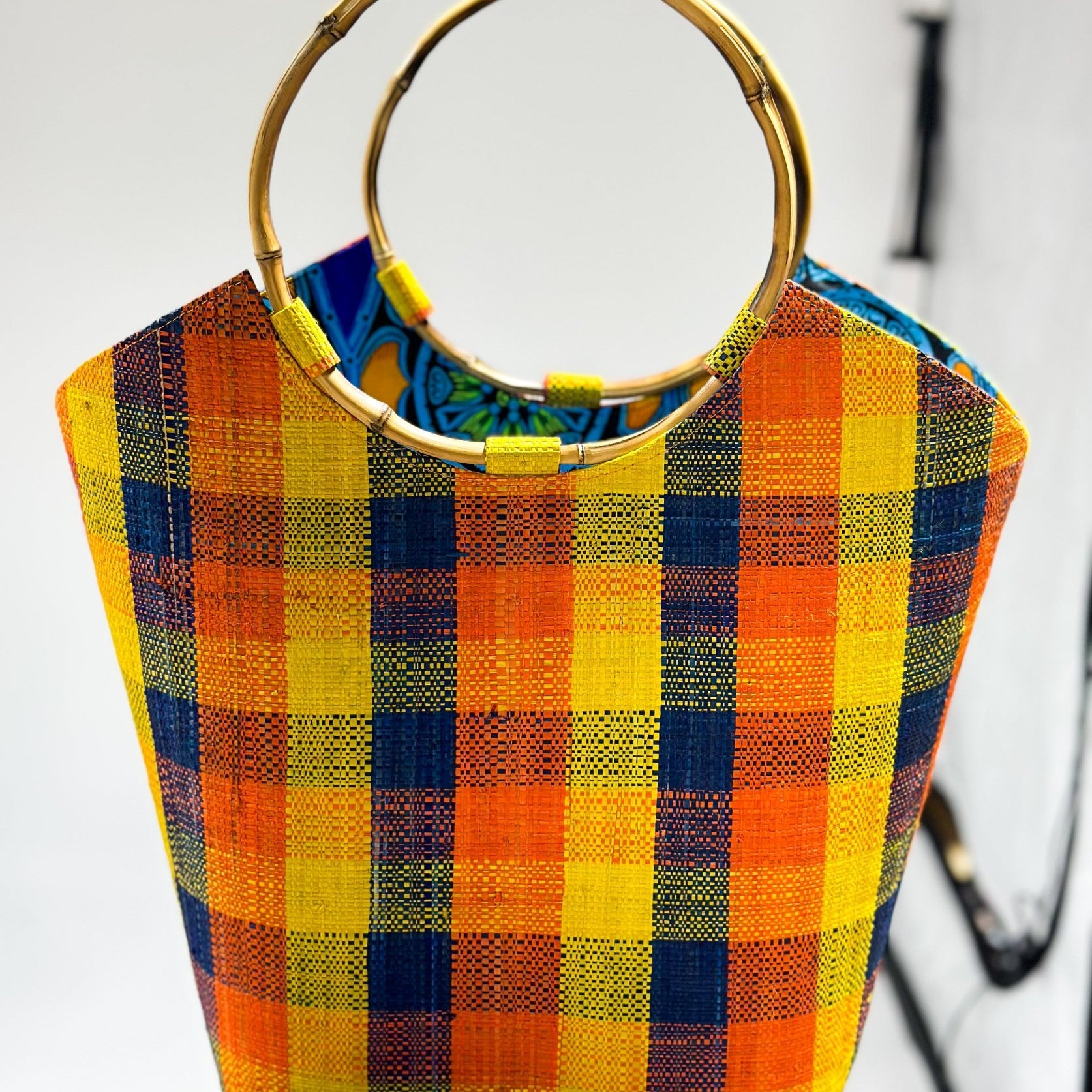 Esinam Straw and Ankara bag - Trufacebygrace
