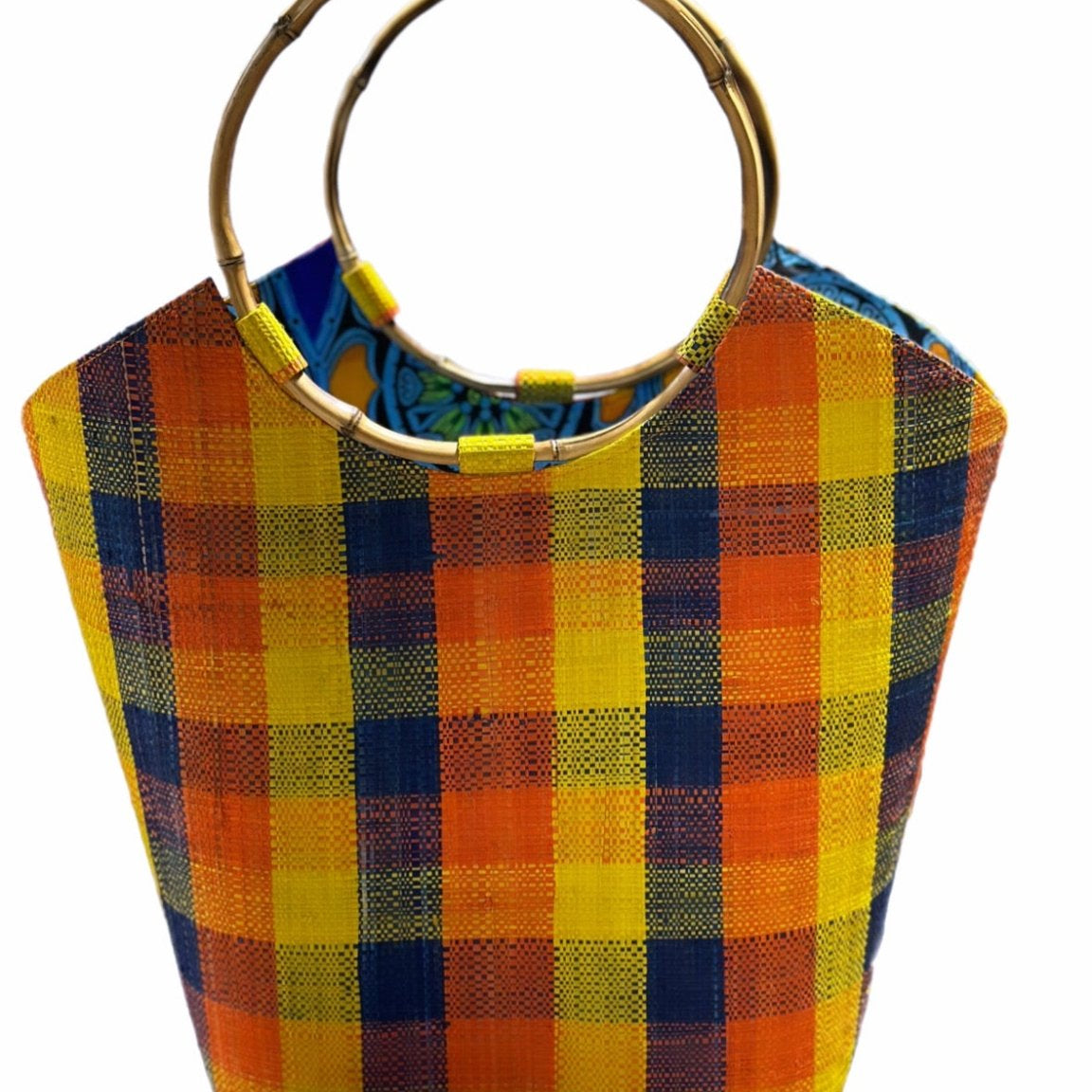 Esinam Straw and Ankara bag - Trufacebygrace