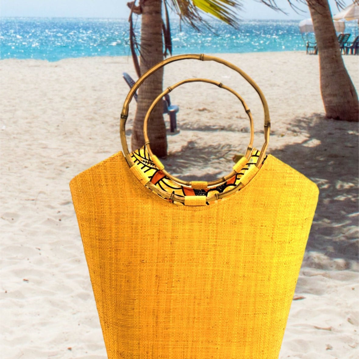 Esinam Straw and Ankara bag - Trufacebygrace