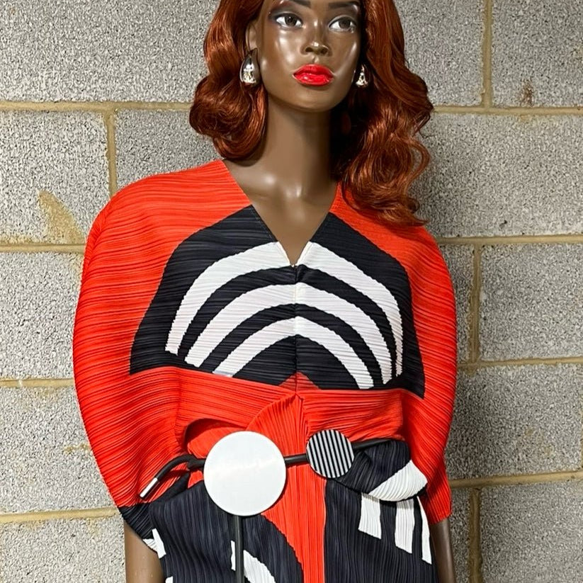 Fiery pleated bouncy Dress - Trufacebygrace
