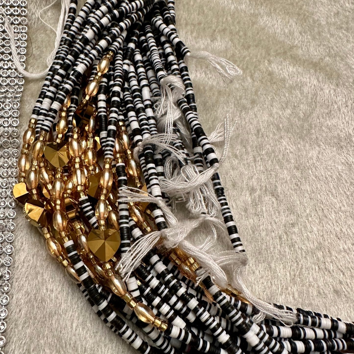 Flat disk Ghana waist beads - Trufacebygrace